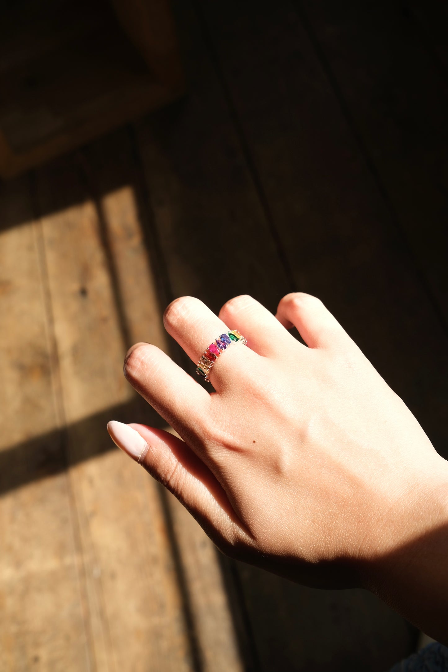 Rainbow Stone Ring