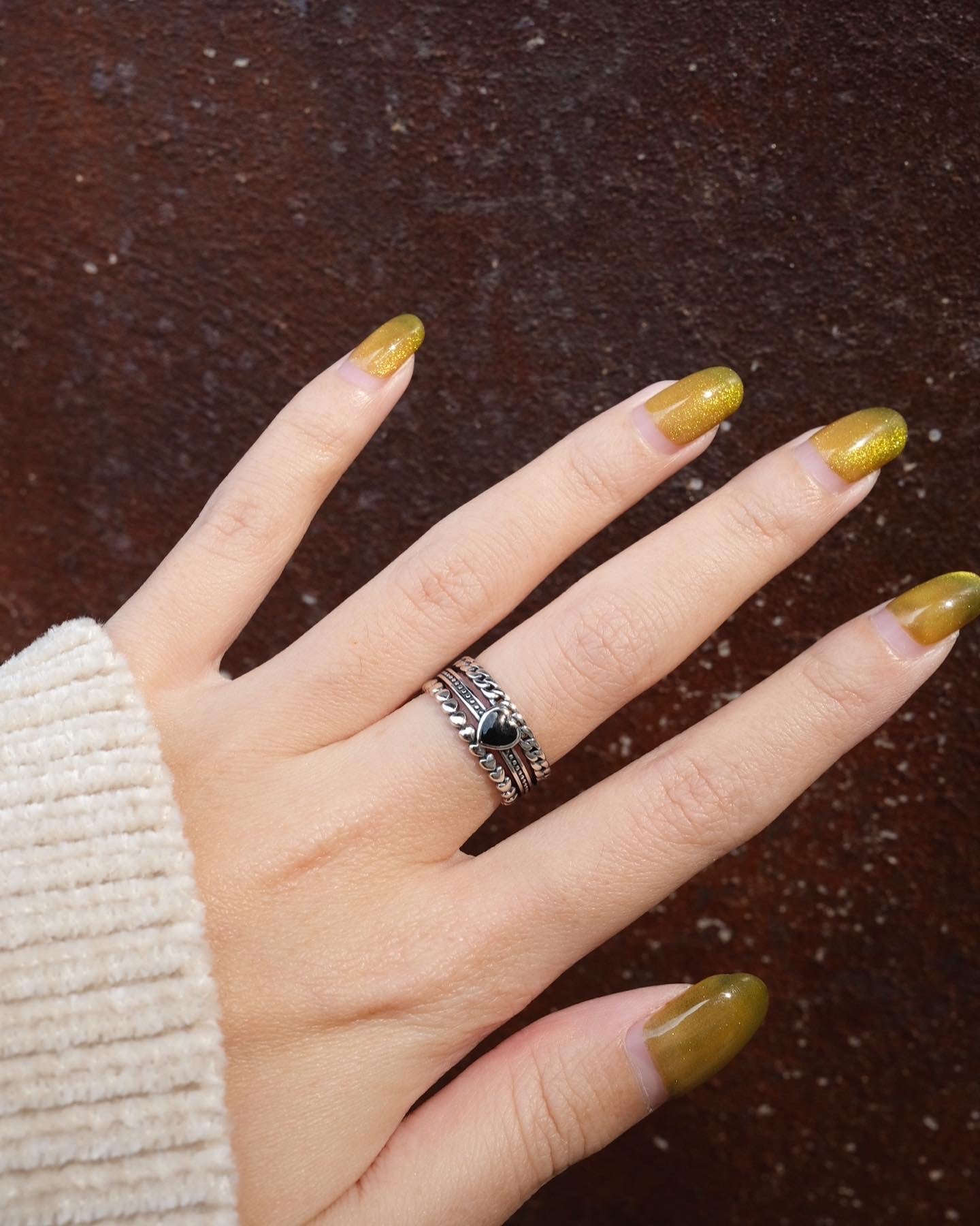 S925 Vintage 3 Layers Heart Ring