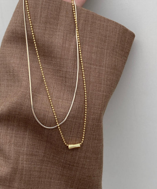 Simply Thin Gold Necklace Set