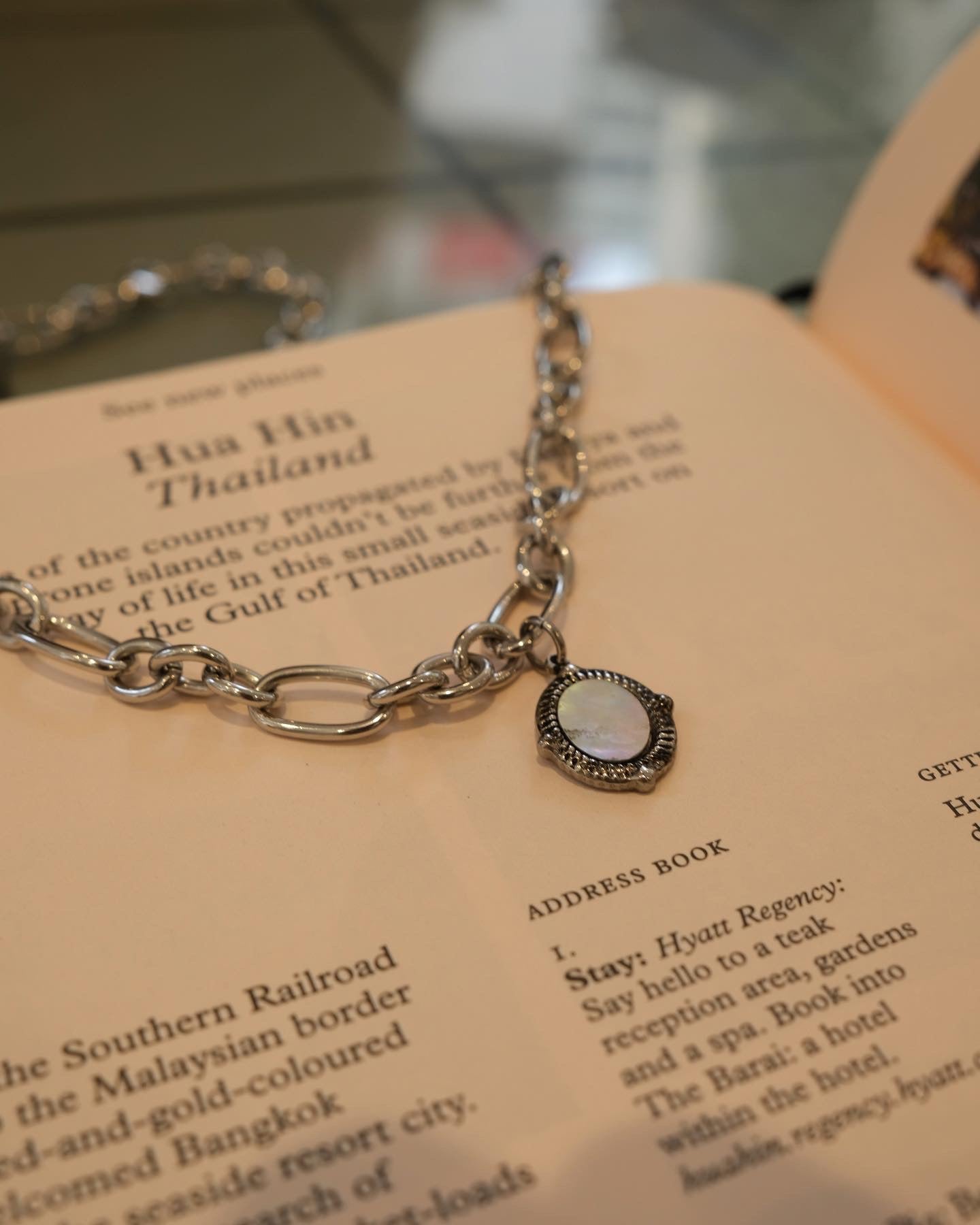 Vintage Mirror Chain Necklace