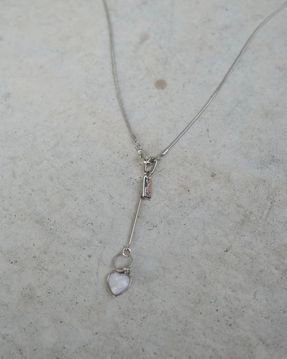 2-way line heart necklace