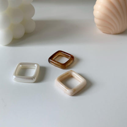 Square Resin Ring