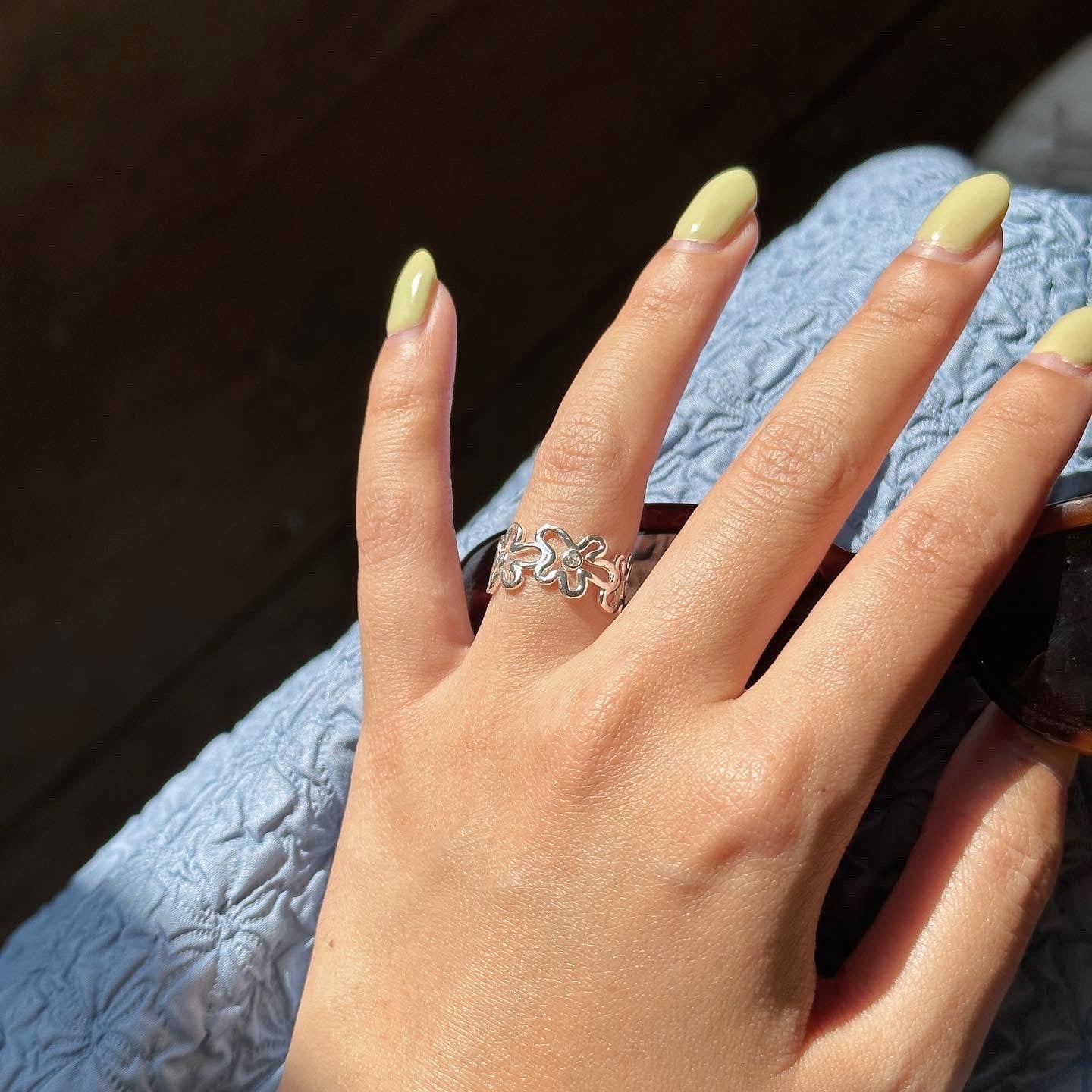 S925 Cute Daisy Ring