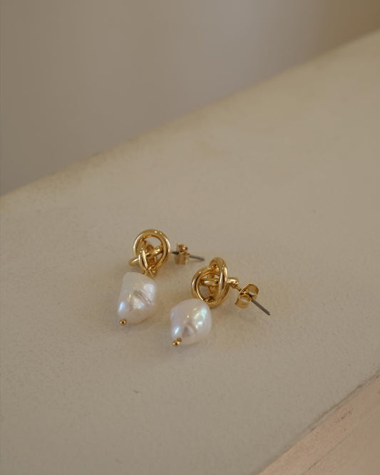 Natural Pearl Drop Earrings