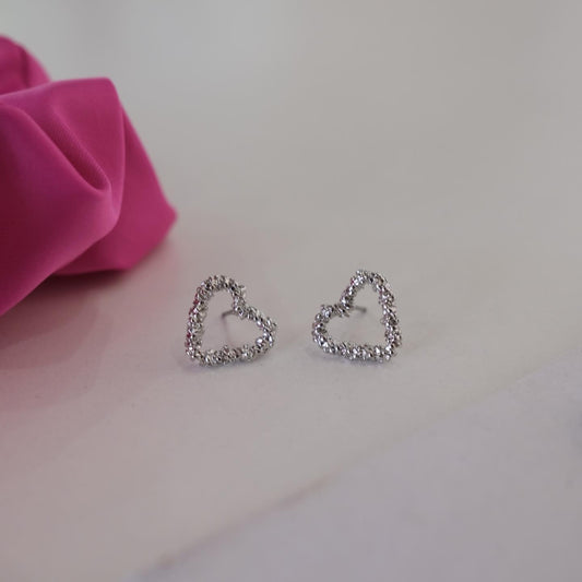 Textured Heart Earring