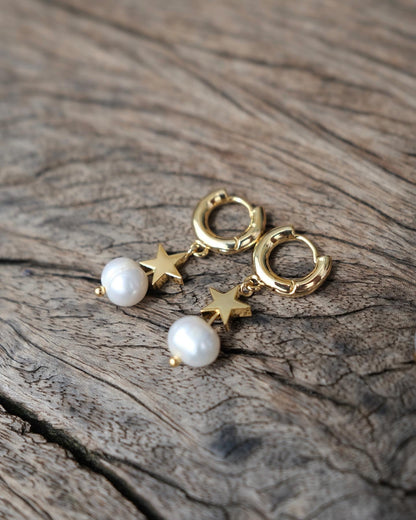 Star Pearl Earrings