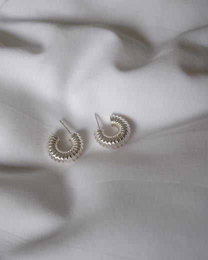 Silver Tube Earrings