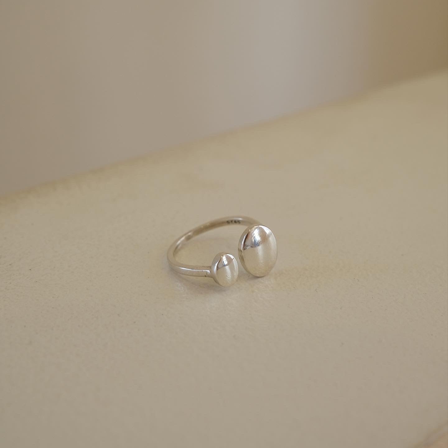 S925 Big Small Ring