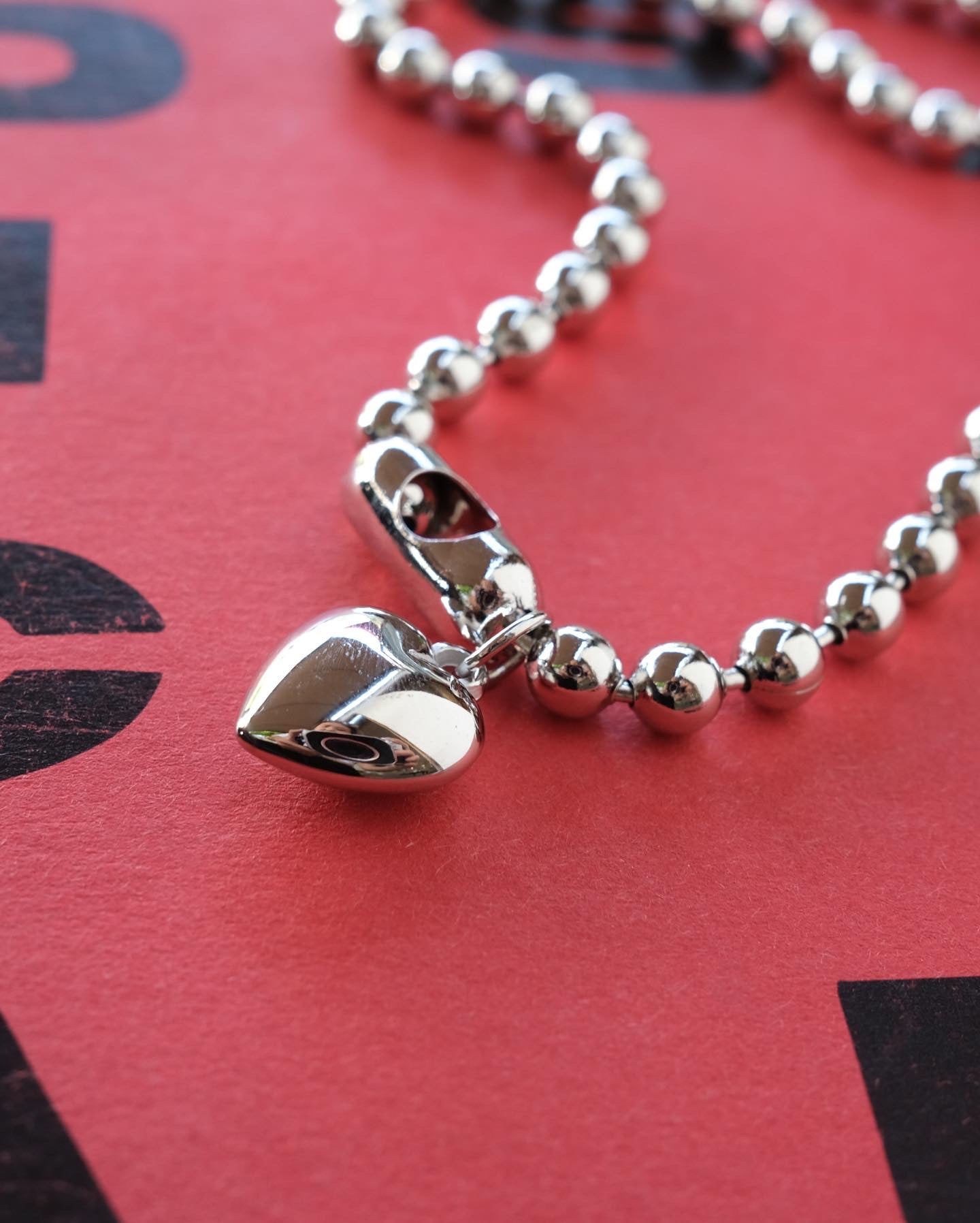 Big Bead Heart Necklace