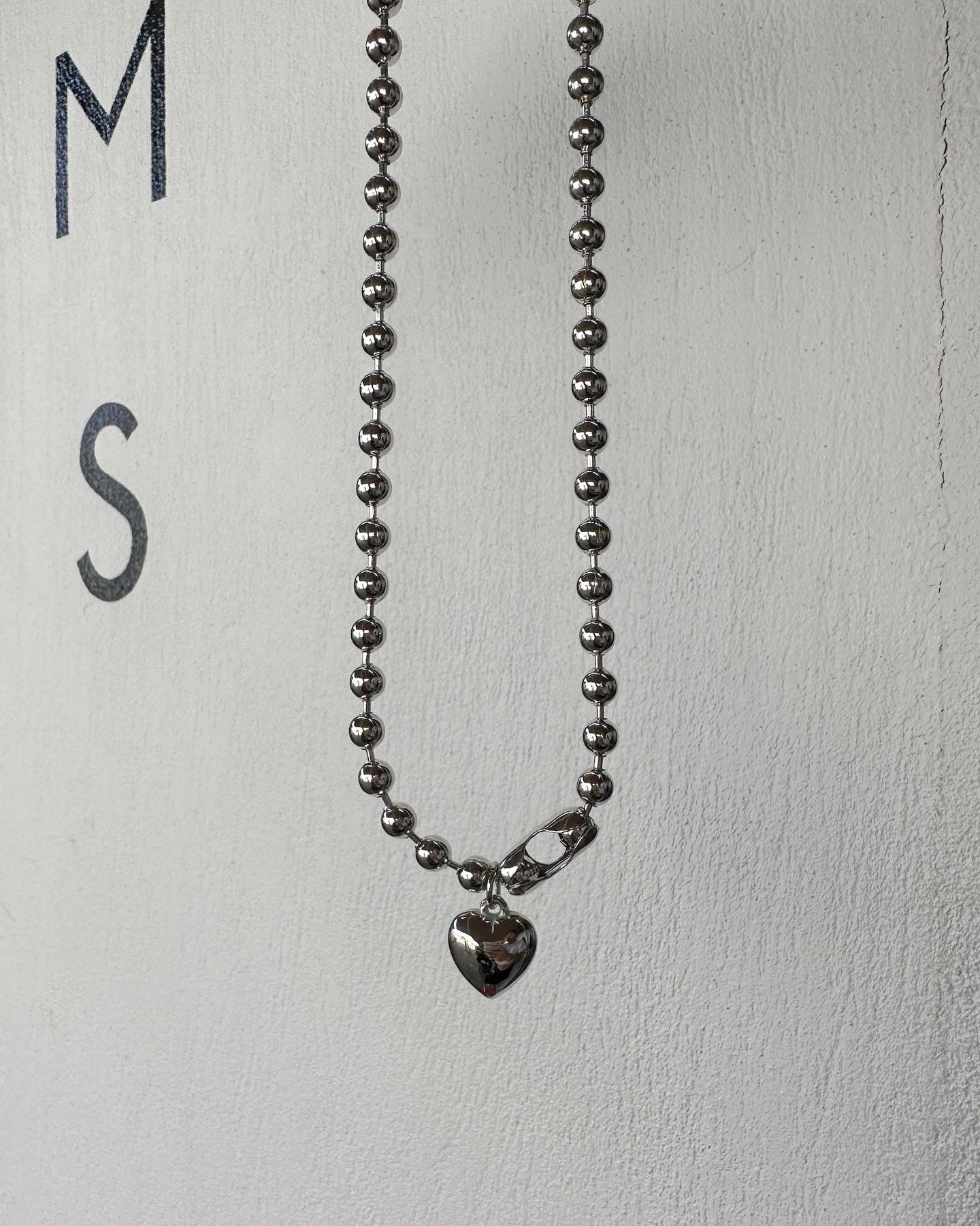 Big Bead Heart Necklace