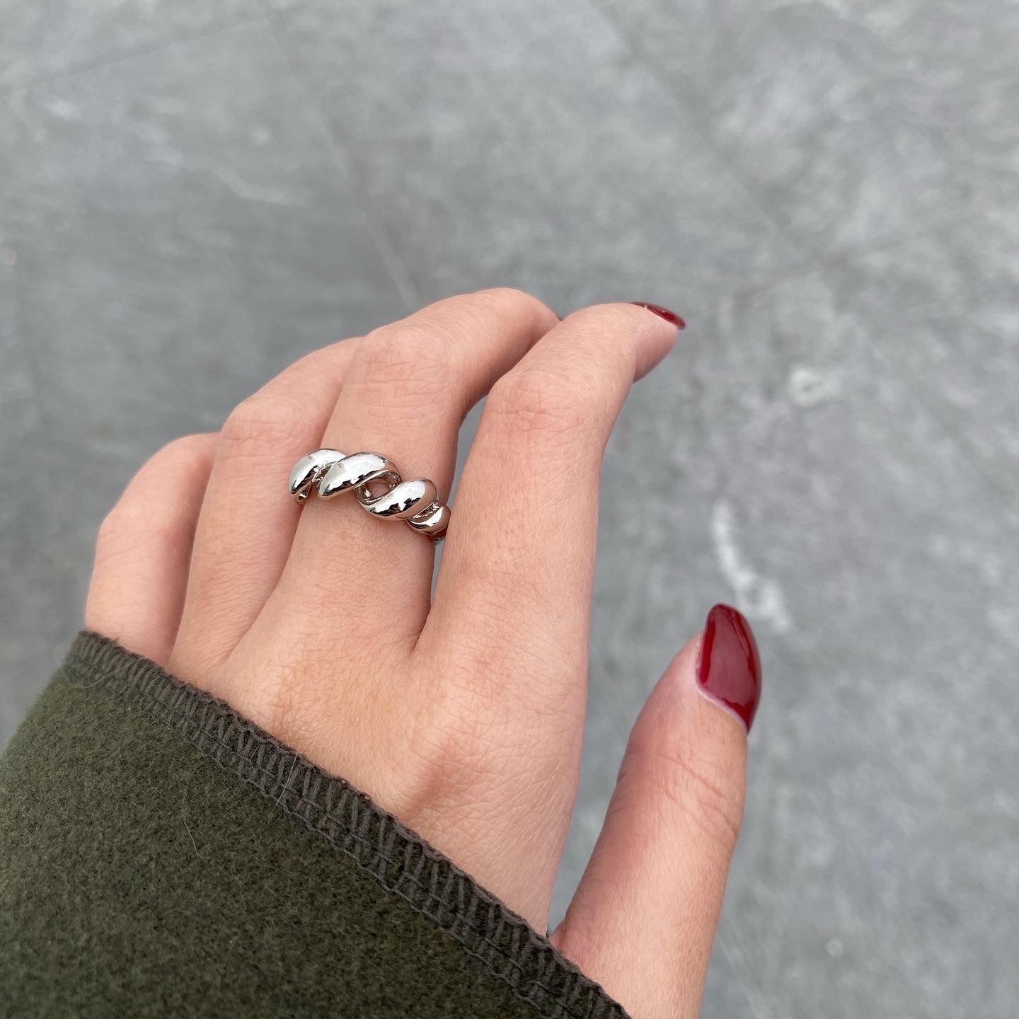 New Bold Croissant Ring