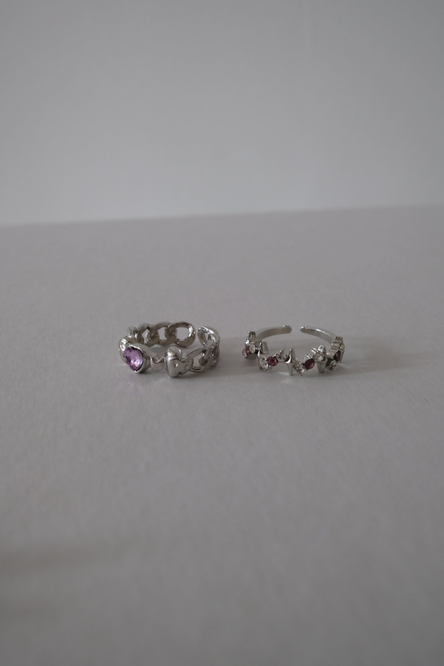 Stary x Heart Ring Set