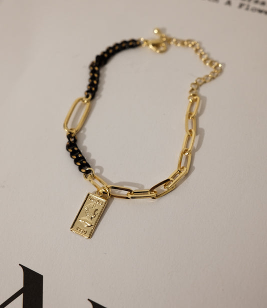 Gold Tag Chain Bracelet