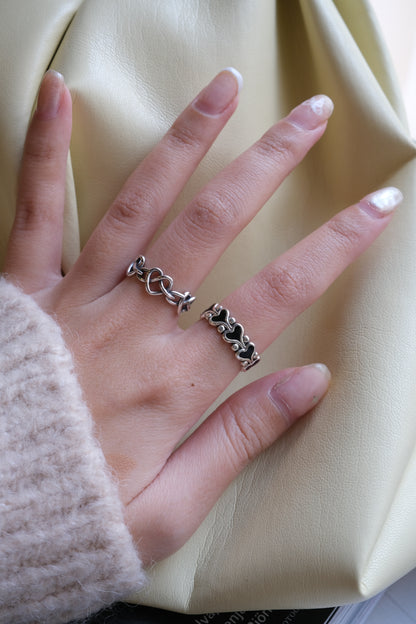 S925 Connect Heart Ring