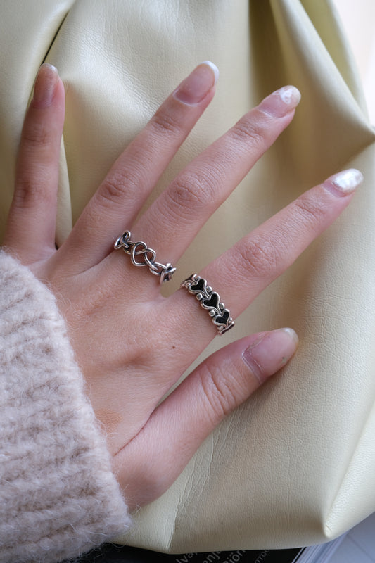 S925 Connect Heart Ring