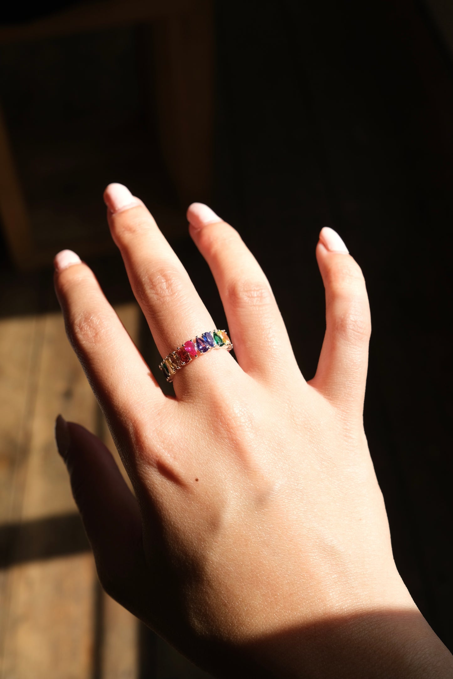 Rainbow Stone Ring