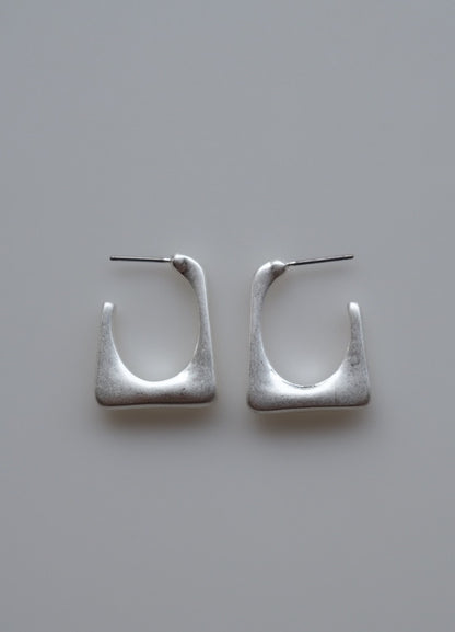 Silver Rectangle Earrings