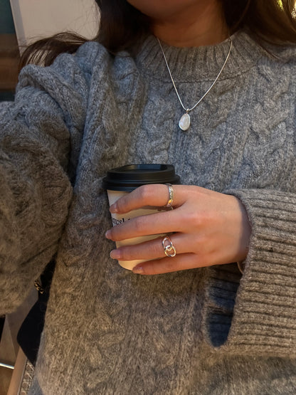 White Stone Necklace