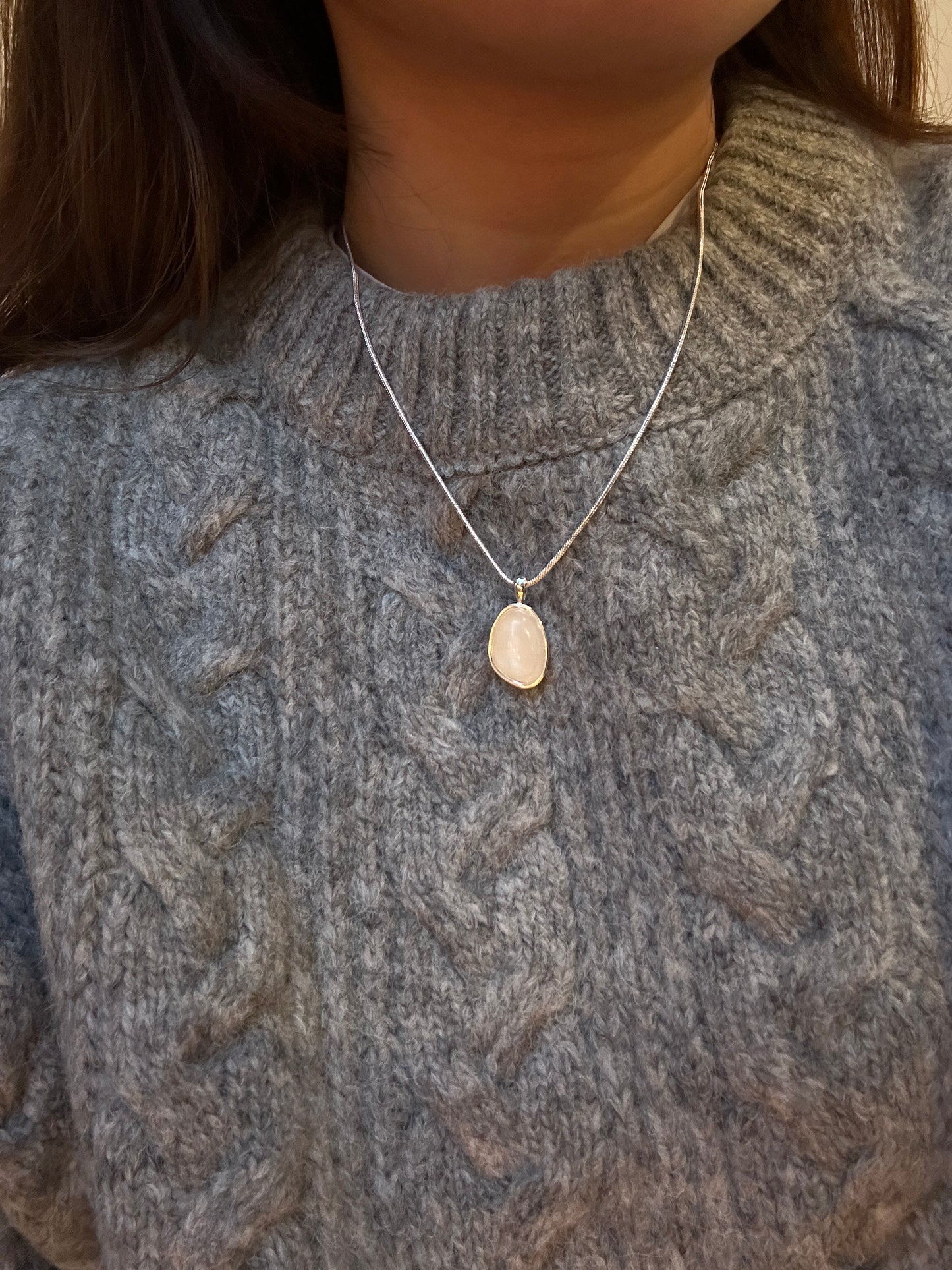 White Stone Necklace