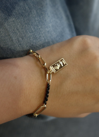 Gold Tag Chain Bracelet