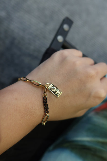 Gold Tag Chain Bracelet