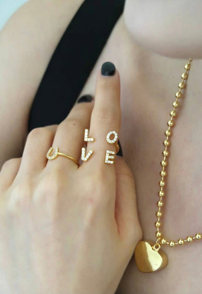 Gold Love Ring