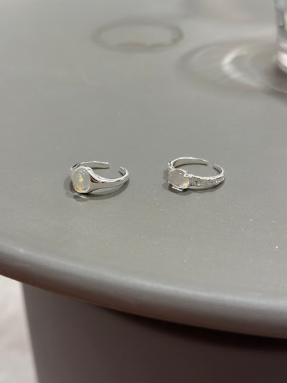 S925 Moonstone Rings
