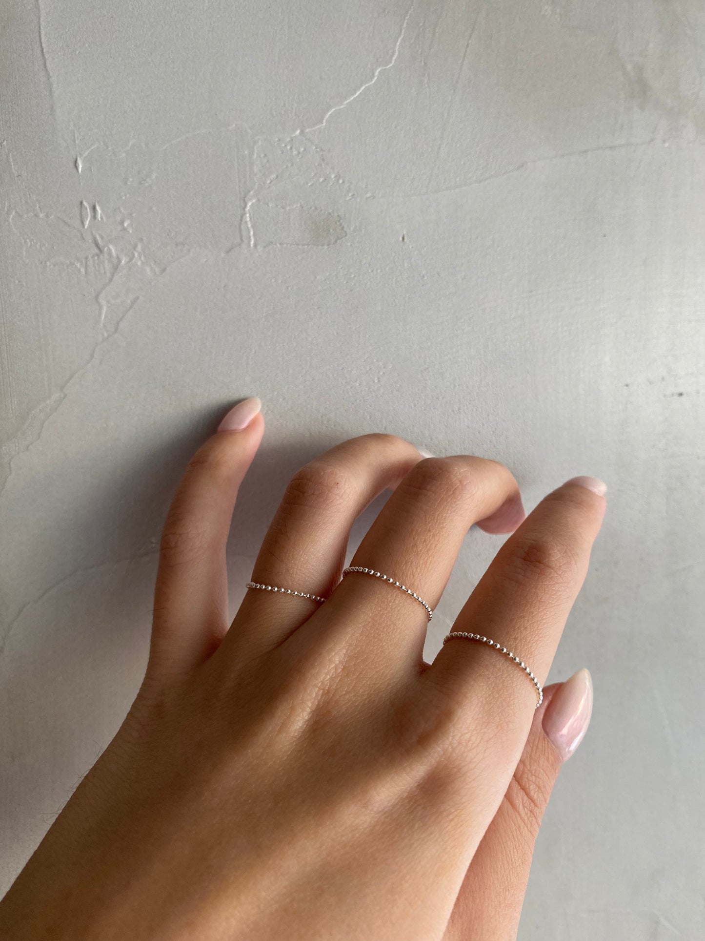 S925 Tiny Ring Set
