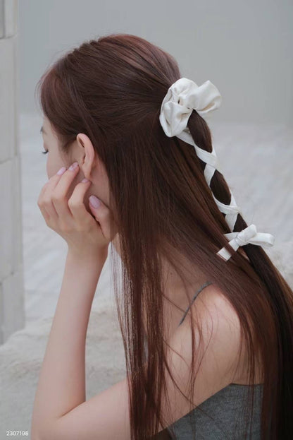 Thick Ribbon Bow Hair Tie