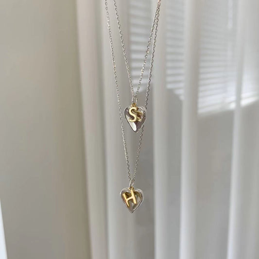 S925 Heart Letter Necklace