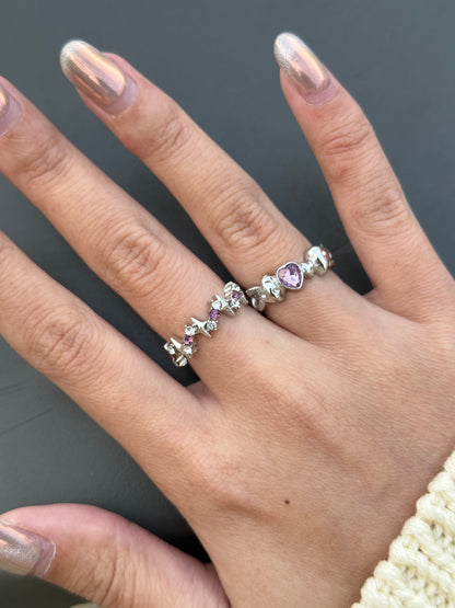 Stary x Heart Ring Set