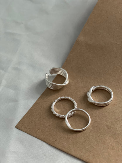 Clean Silver Ring Set
