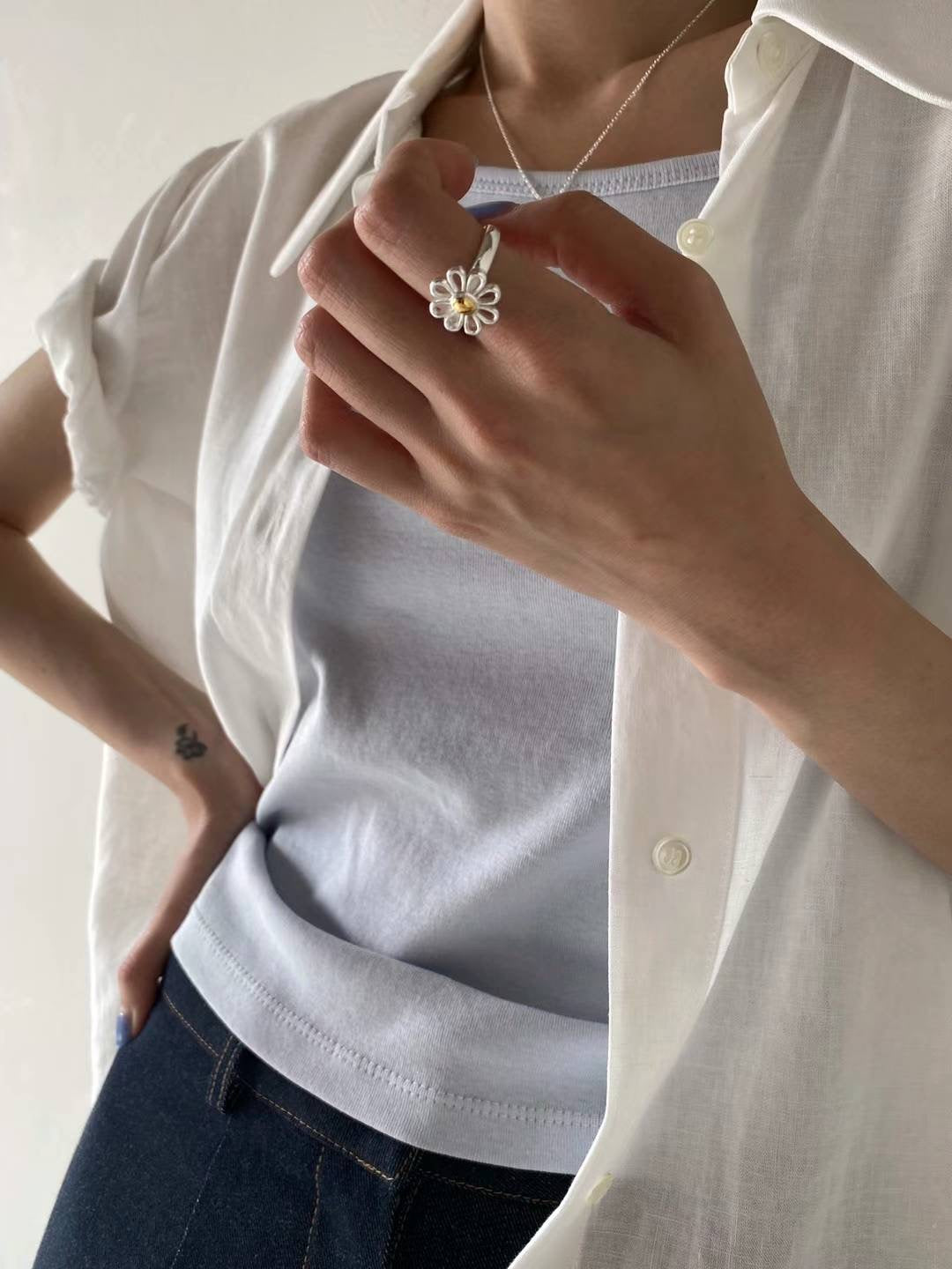 S925 Daisy Ring