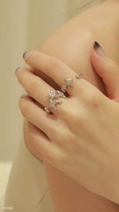 Five Stary Star Ring