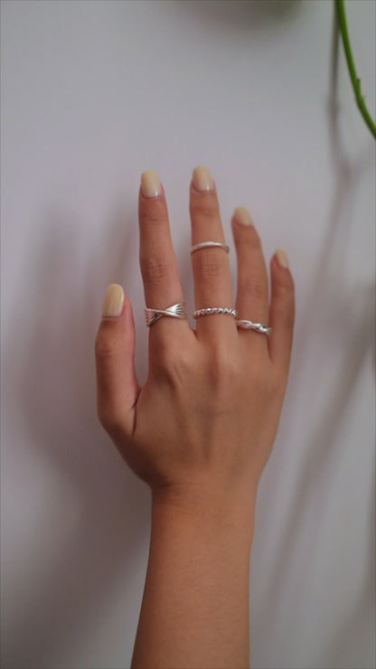 Clean Silver Ring Set